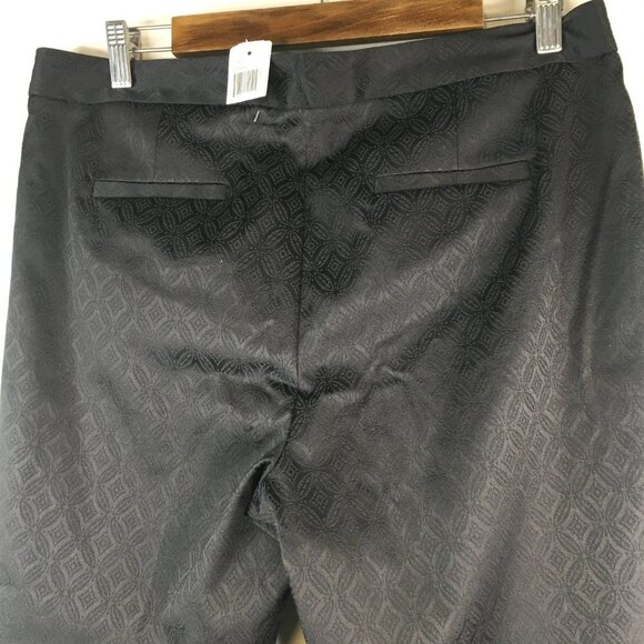 Laundry by Shelli Segal Black Trouser Print Dress Pants Size 14 - Picture 7 of 10